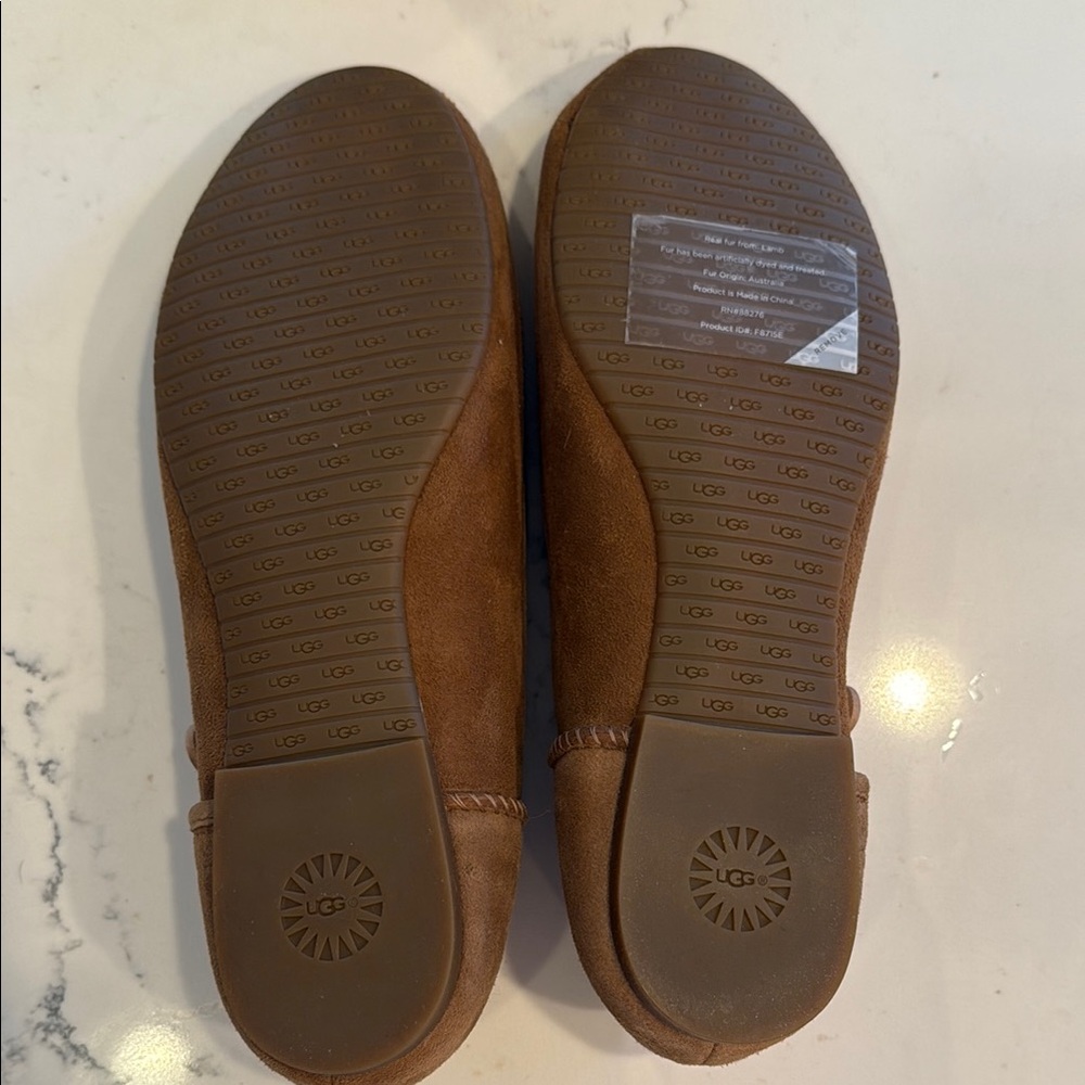 UGG Tan Suede Ballet Flats - Picture 4 of 8